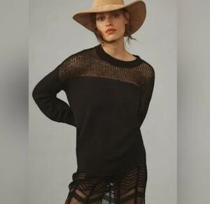 Anthropologie Caballero Black Knit Sweater